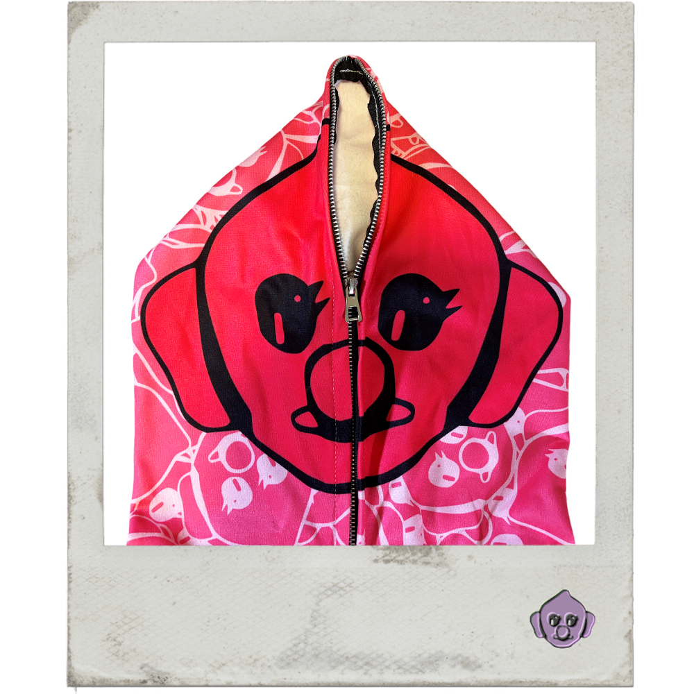 Full Zip Up Hoodie – Flamingo