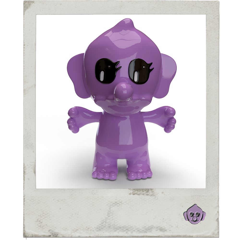 Giant Trollibu Art Figure – Lavender