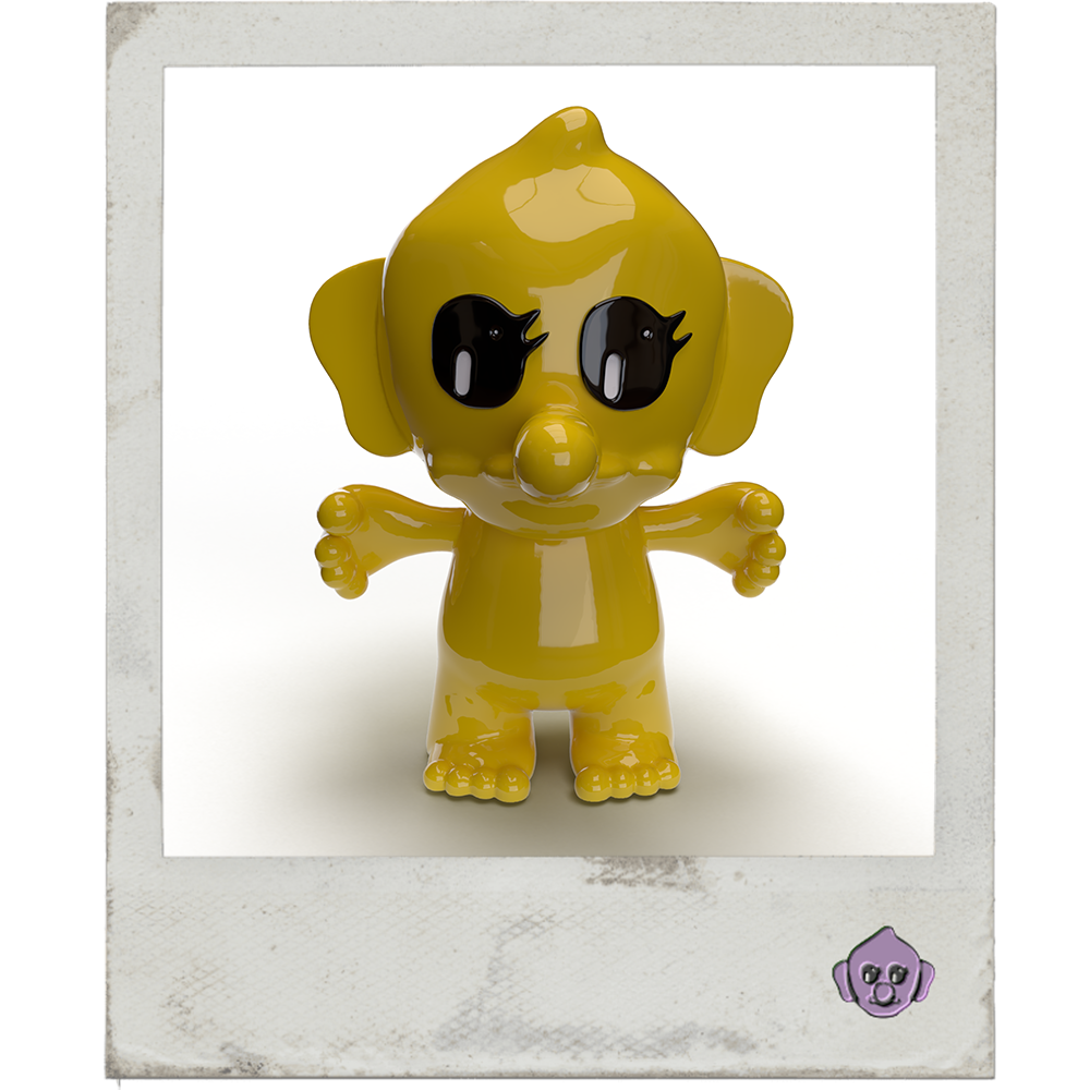 Giant Trollibu Art Figure – Yellow